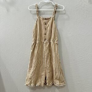 Rylee + Cru Camel Stripe Romper